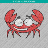 Cute Crab Embroidery Design - 5 Sizes - INSTANT DOWNLOAD