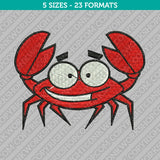 Cute Crab Embroidery Design - 5 Sizes - INSTANT DOWNLOAD