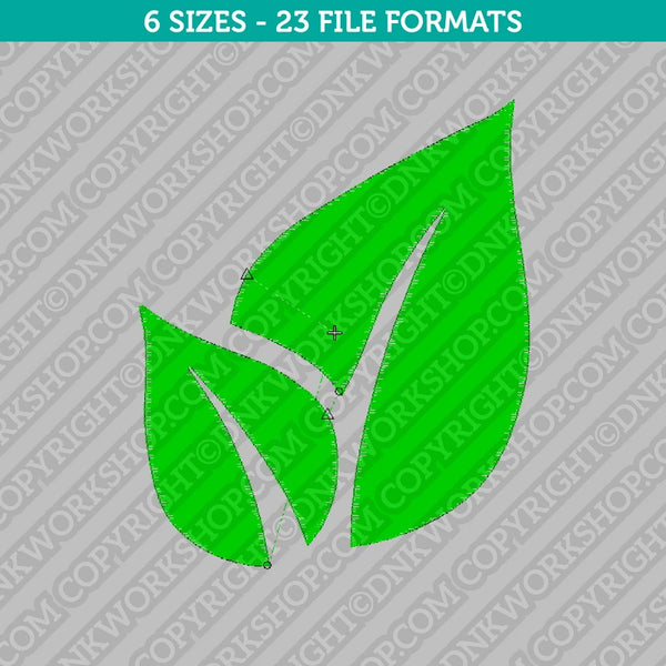 Cute Leaf Embroidery Design - 6 Sizes - INSTANT DOWNLOAD