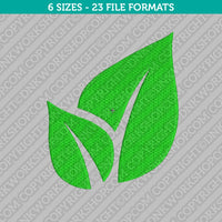 Cute Leaf Embroidery Design - 6 Sizes - INSTANT DOWNLOAD