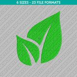 Cute Leaf Embroidery Design - 6 Sizes - INSTANT DOWNLOAD