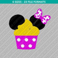 Cute Minnie Mouse Cupcakes Embroidery Design - 6 Sizes - INSTANT DOWNLOAD