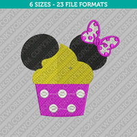 Cute Minnie Mouse Cupcakes Embroidery Design - 6 Sizes - INSTANT DOWNLOAD