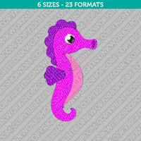 Cute Seahorse Machine Embroidery Design - 6 Sizes - INSTANT DOWNLOAD