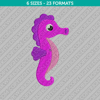 Cute Seahorse Machine Embroidery Design - 6 Sizes - INSTANT DOWNLOAD