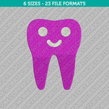 Cute Smiley Dentist Tooth Embroidery Design - 6 Sizes - INSTANT DOWNLOAD