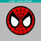 Cute Spiderman Head Face Embroidery Design - 6 Sizes - INSTANT DOWNLOAD