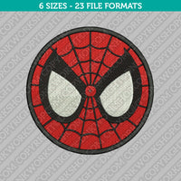 Cute Spiderman Head Face Embroidery Design - 6 Sizes - INSTANT DOWNLOAD
