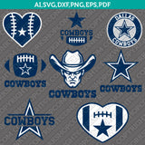 Dallas Cowboys SVG Bundle – NFL Football Logo Vector Files for Cricut