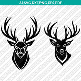Deer Head SVG Mascot Cut File Cricut Clipart Silhouette Png