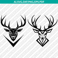 Deer Head SVG Mascot Cut File Cricut Clipart Silhouette Png