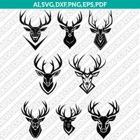 Deer Head SVG Mascot Cut File Cricut Clipart Silhouette Png