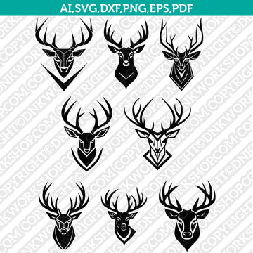Deer Head SVG Mascot Design