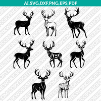 Deer SVG Mascot Cut File Cricut Clipart Silhouette Png