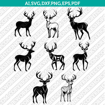 Deer Mascot Symbol SVG design for Cricut and Silhouette