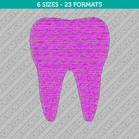 Dentist Tooth Embroidery Design - 6 Sizes - INSTANT DOWNLOAD