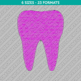Dentist Tooth Embroidery Design - 6 Sizes - INSTANT DOWNLOAD