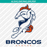 Denver Broncos SVG Bundle – NFL Football Logo Vector Files for Cricut