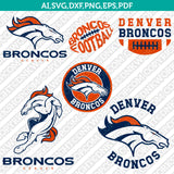 Denver Broncos SVG Bundle – NFL Football Logo Vector Files for Cricut