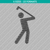 Golf Embroidery Design - 6 Sizes - INSTANT DOWNLOAD