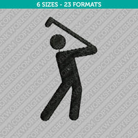 Golf Embroidery Design - 6 Sizes - INSTANT DOWNLOAD