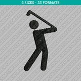 Golf Embroidery Design - 6 Sizes - INSTANT DOWNLOAD