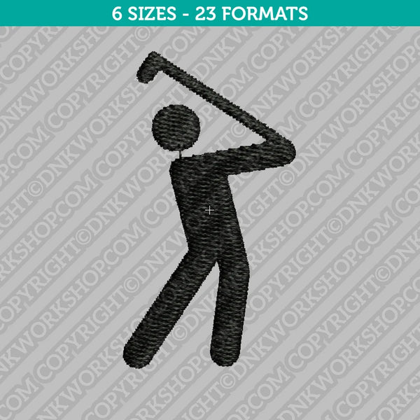Golf Embroidery Design - 6 Sizes - INSTANT DOWNLOAD