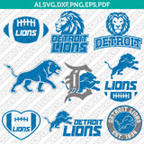 Detroit Lions SVG Bundle – NFL Football Logo Vector Files for Cricut