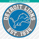 Detroit Lions SVG Bundle – NFL Football Logo Vector Files for Cricut