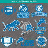 Detroit Lions SVG Bundle – NFL Football Logo Vector Files for Cricut