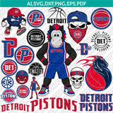 Detroit Pistons Logo SVG | NBA Vector Files Cricut Silhouette