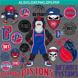 Detroit Pistons Logo SVG | NBA Vector Files Cricut Silhouette