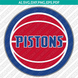 Detroit Pistons Logo SVG | NBA Vector Files Cricut Silhouette
