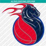 Detroit Pistons Logo SVG | NBA Vector Files Cricut Silhouette