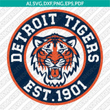Detroit Tigers SVG Bundle – MLB Baseball Logo Vector Cricut