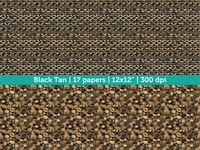 Digital Papers | Digital Scrapbooking Black Tan Paper Instant Download