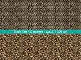 Digital Papers | Digital Scrapbooking Black Tan Paper Instant Download