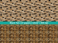 Digital Papers | Digital Scrapbooking Black Tan Paper Instant Download