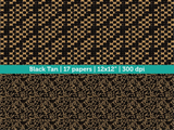 Digital Papers | Digital Scrapbooking Black Tan Paper Instant Download