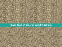 Digital Papers | Digital Scrapbooking Black Tan Paper Instant Download