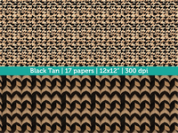 Digital Papers | Digital Scrapbooking Black Tan Paper Instant Download