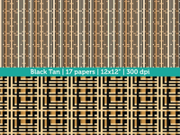 Digital Papers | Digital Scrapbooking Black Tan Paper Instant Download