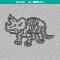 Dinosaur Bones Skeleton Embroidery Design - 6 Sizes - INSTANT DOWNLOAD