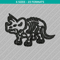 Dinosaur Bones Skeleton Embroidery Design - 6 Sizes - INSTANT DOWNLOAD