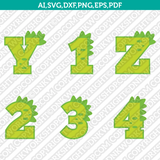 Dinosaurs Birthday Numbers Letter Font Alphabet SVG Cut File Clipart Cricut Png