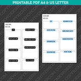 Disease / Pathophysiology Nursing Notes Template Printable PDF A4 Us Letter