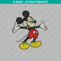 Disney Mickey Mouse Embroidery Design - 6 Sizes - INSTANT DOWNLOAD