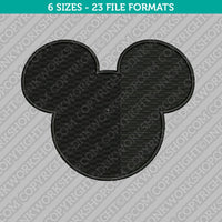 Mickey Mouse Head Disney Embroidery Design - 6 Sizes - INSTANT DOWNLOAD