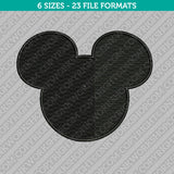 Mickey Mouse Head Disney Embroidery Design - 6 Sizes - INSTANT DOWNLOAD