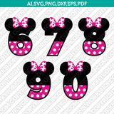 Minnie Numbers Birthday Party SVG Vector Cricut Cut File Clipart Png Eps Dxf
